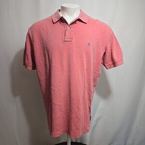 Vintage Polo Ralph Lauren Mens Shirt Size XL Watermelon Pink Muscle Cuff 90s Y2K